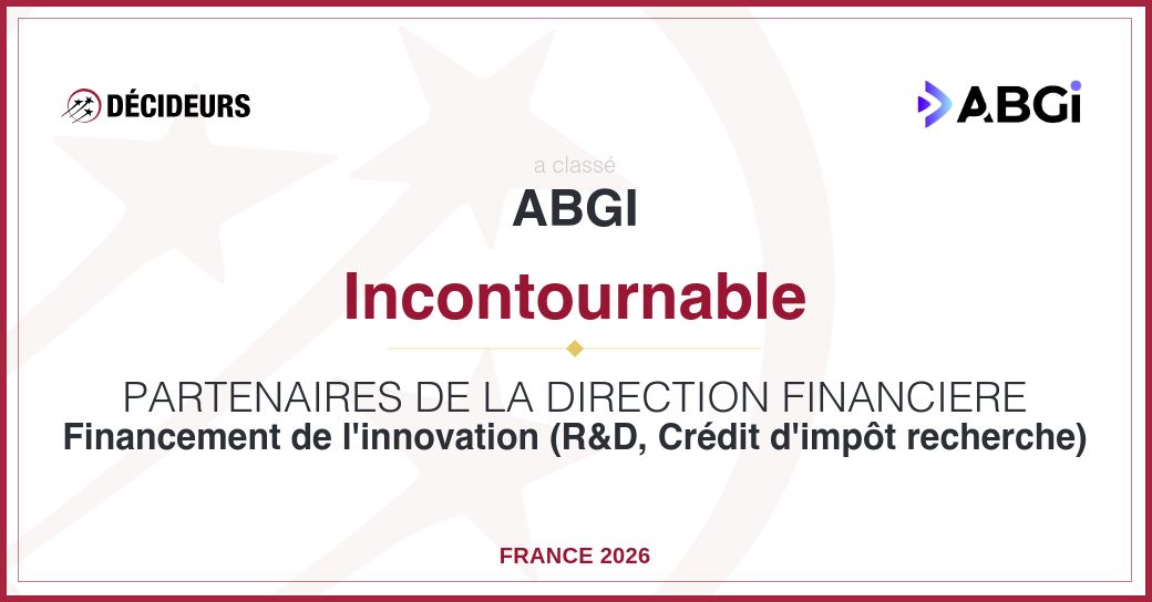 ABGi Référencé Incontournable Financement De L'innovation