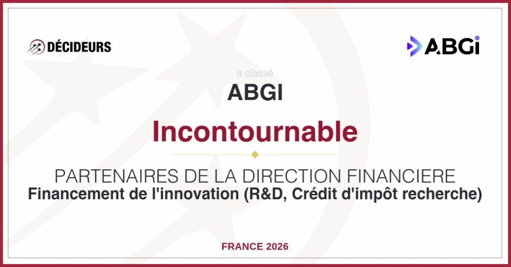 ABGi Référencé Incontournable Financement Innovation Decideurs Leaders League 2026
